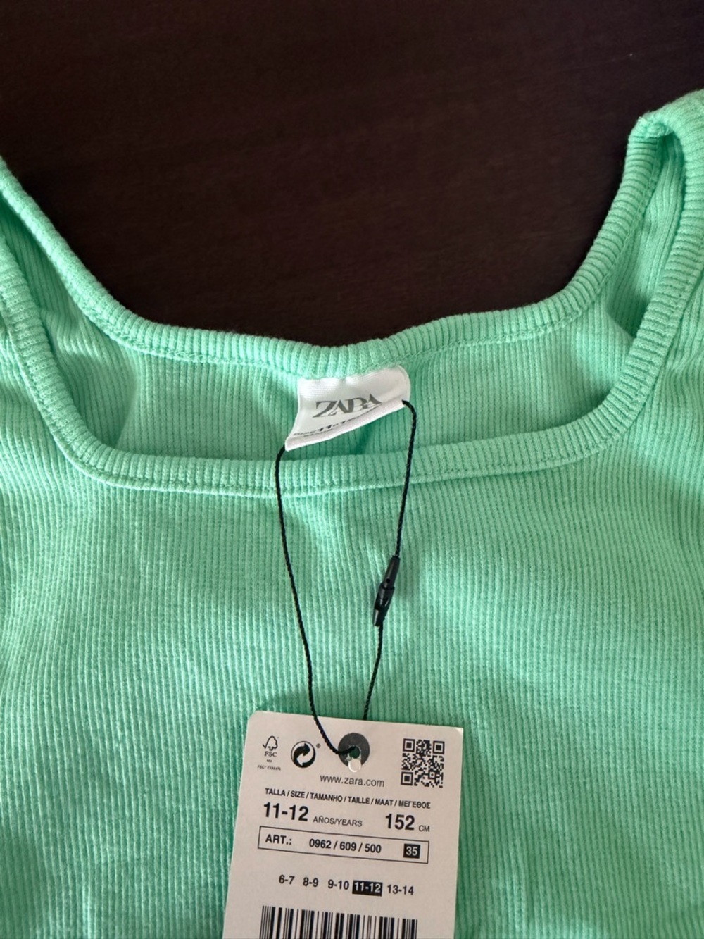 Zara Mint Green Tank Top with Heart Appliqués - Picture 2 of 2